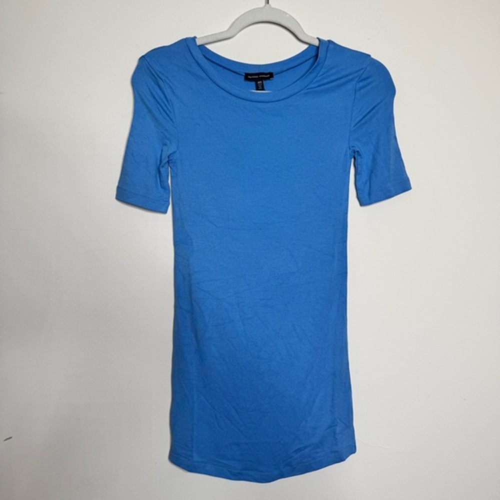 Universal Standard Foundation Azure Blue Short Sleeve Crewneck Tee  Size 4XS NWT
